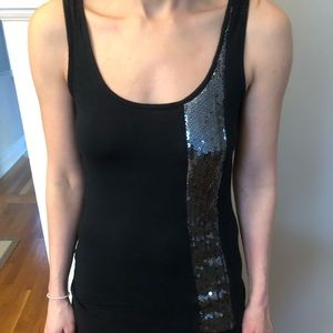 Sparkly black top